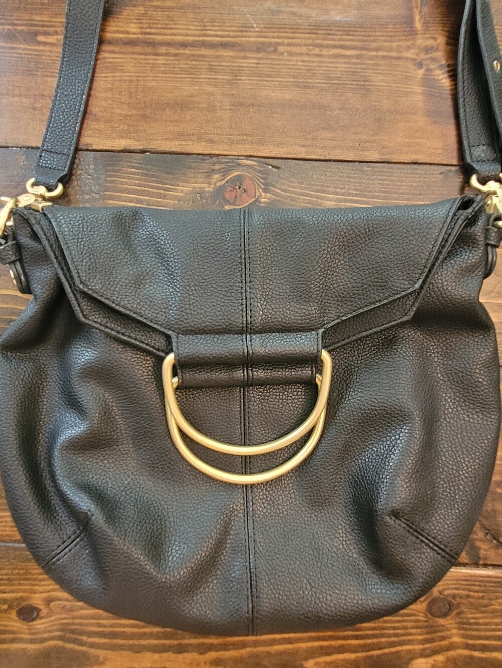 Black Handbag With Detachable Strap
